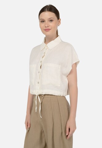 FRESHLIONS Blouse 'Savannah' in White: front