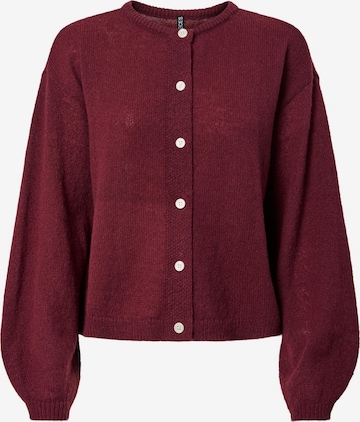 PIECES Gebreid vest 'PCIDA' in Rood: voorkant