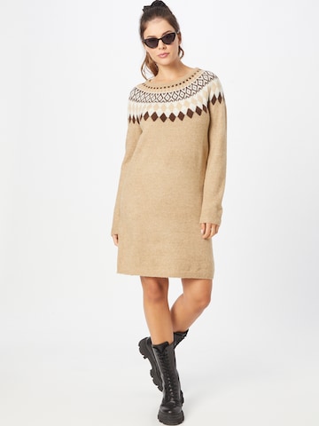 Fransa Knitted dress 'Ceisland 4' in Beige