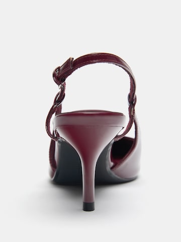 Pull&Bear Slingpumps in Bruin