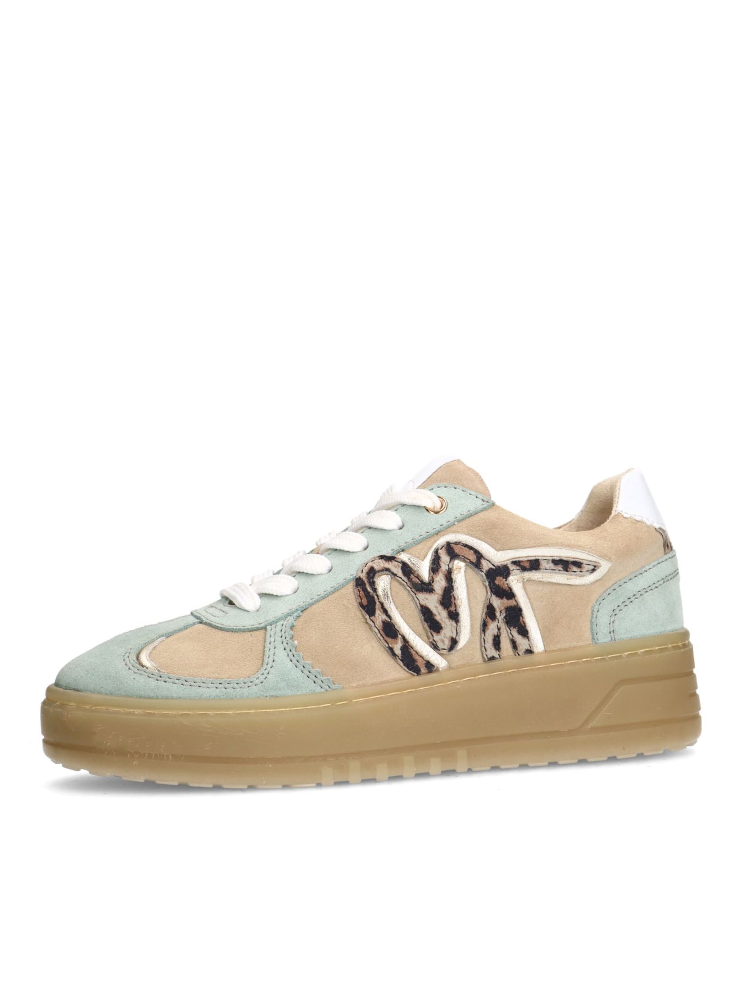 MANFIELD Sneaker in nude / braun / mint, Produktansicht