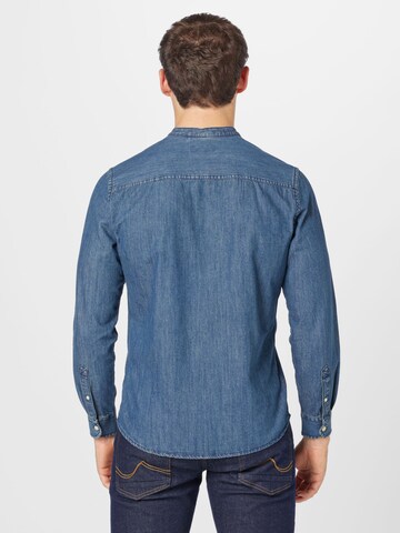 BLEND Slim Fit Hemd in Blau