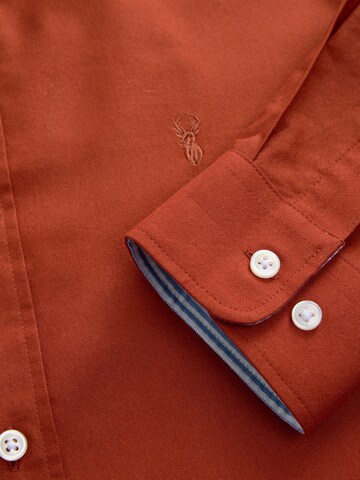 Next Slim fit Button Up Shirt in Red