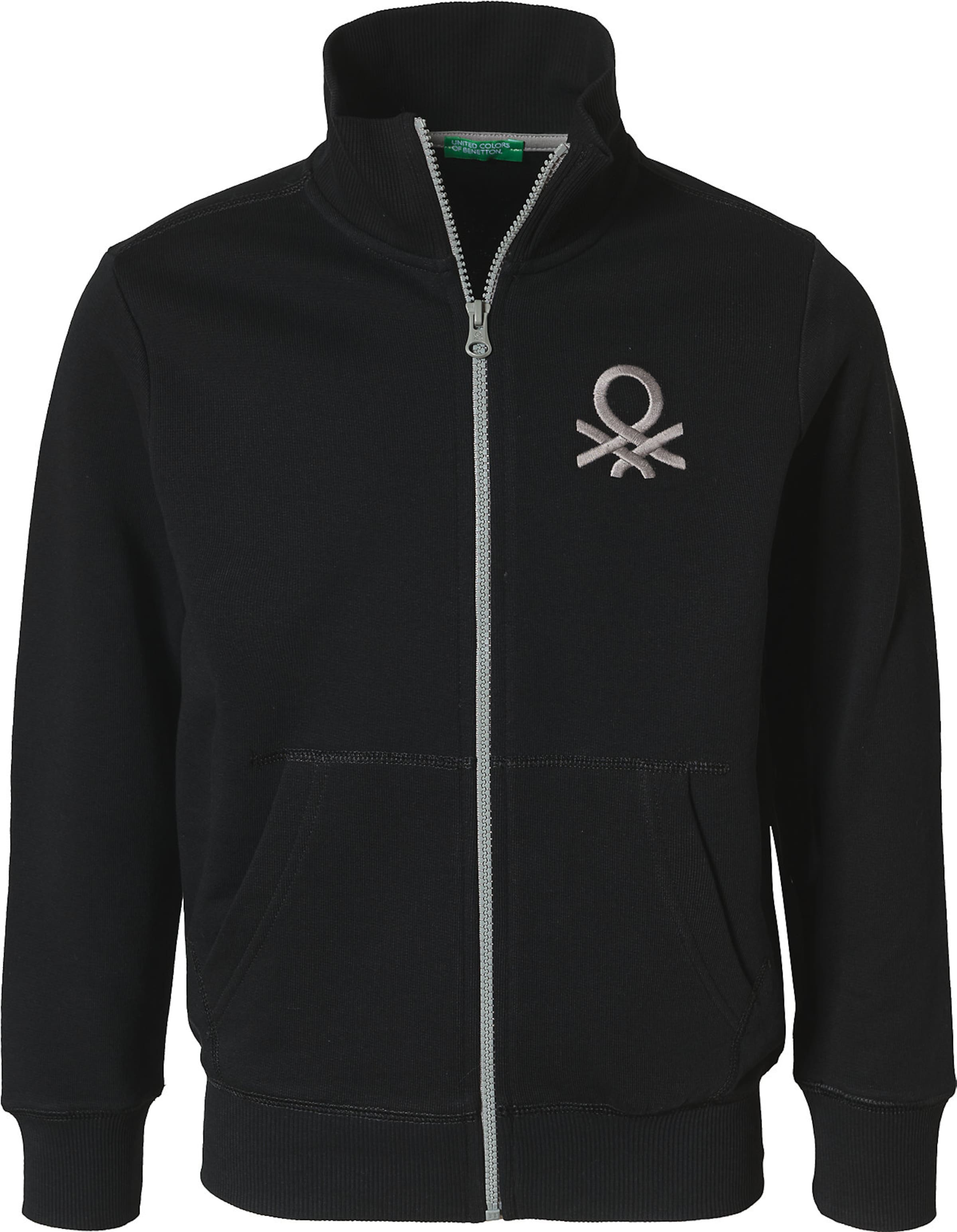 UNITED COLORS OF BENETTON Суичъри с качулка в черно: отпред