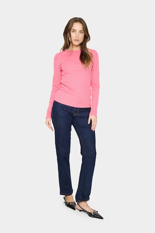 SAINT TROPEZ Sweter 'Aster' w kolorze różowy