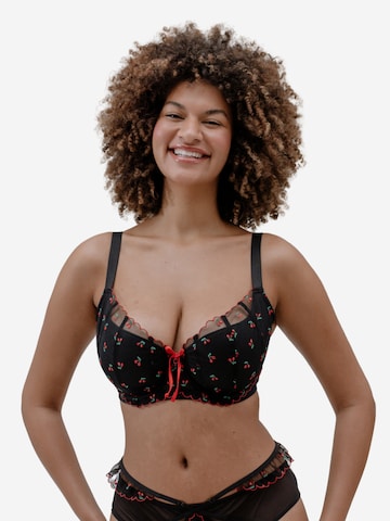 SugarShape Push-up BH 'Belle' in Zwart: voorkant