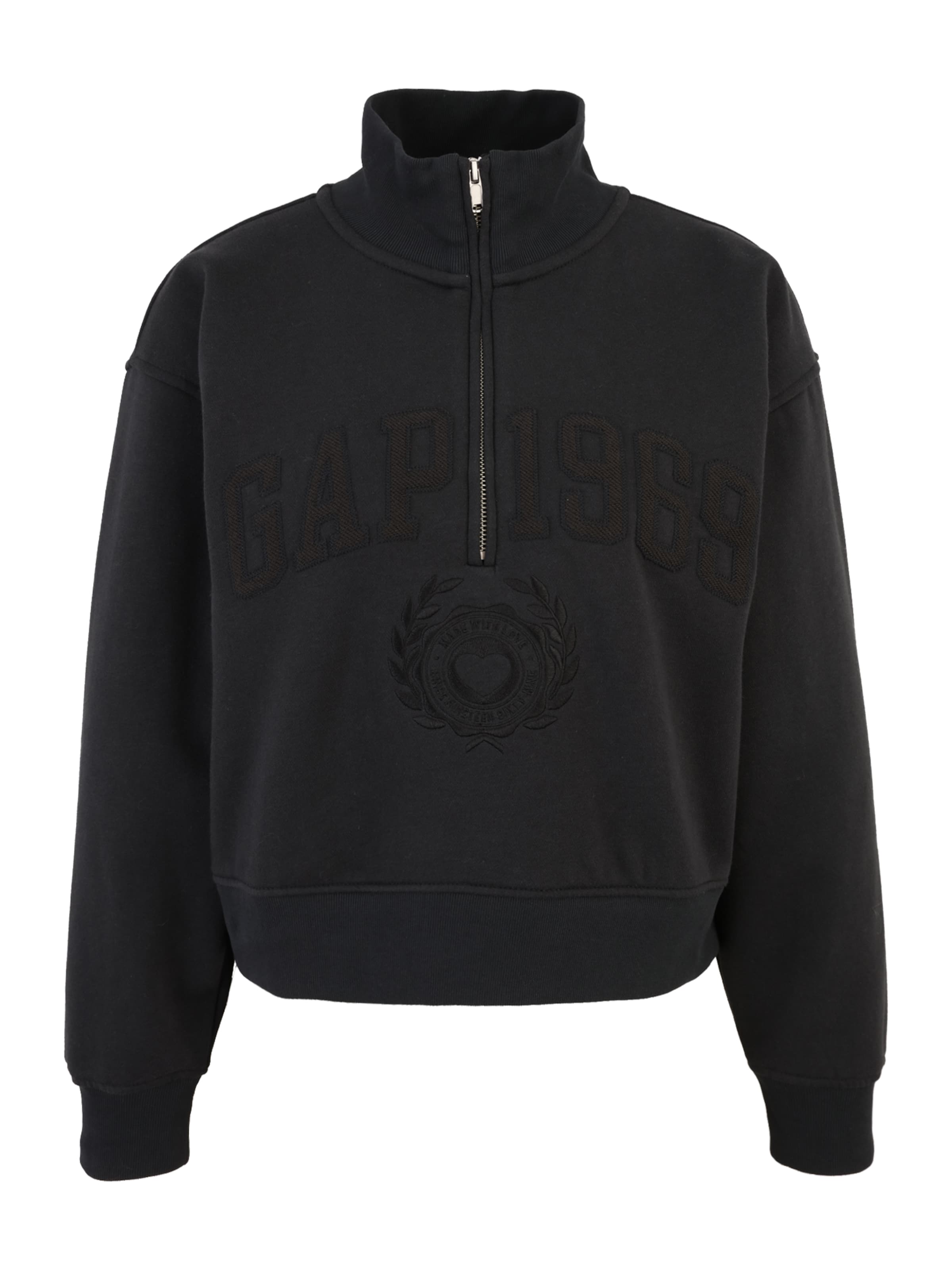 Gap Petite Sweatshirt 'JAN' in Zwart: voorkant