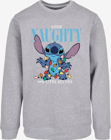 Sweat-shirt 'Lilo And Stitch - Naughty And Nice' ABSOLUTE CULT en gris : devant