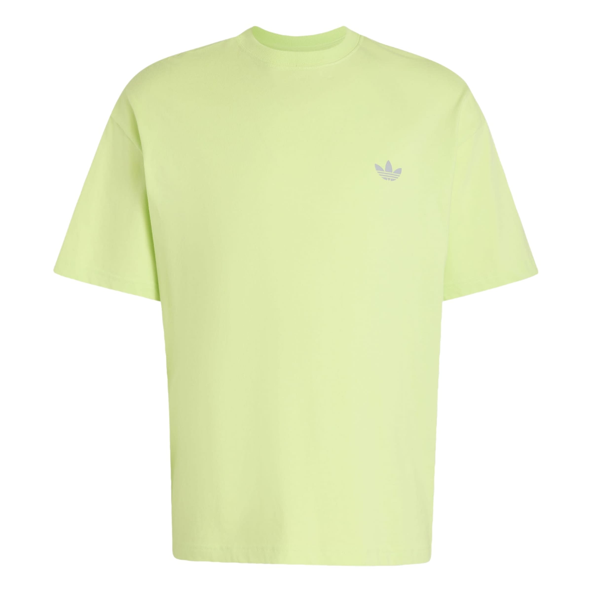 ADIDAS ORIGINALS T-Shirt 'Trefoil Essentials' in zitrone / hellgrau, Produktansicht