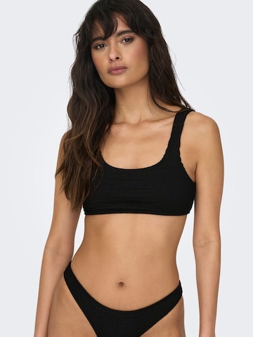 ONLY Bustier Góra bikini 'Amanda' w kolorze czarny: przód