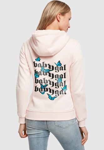 Sweat-shirt 'Babygal' Mister Tee en rose : devant