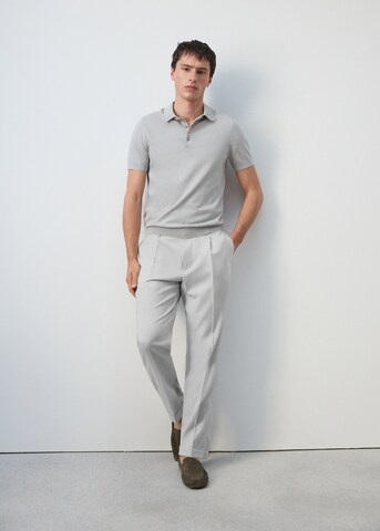 MANGO MAN Regular Pleated Pants 'Tadeo' in Grey