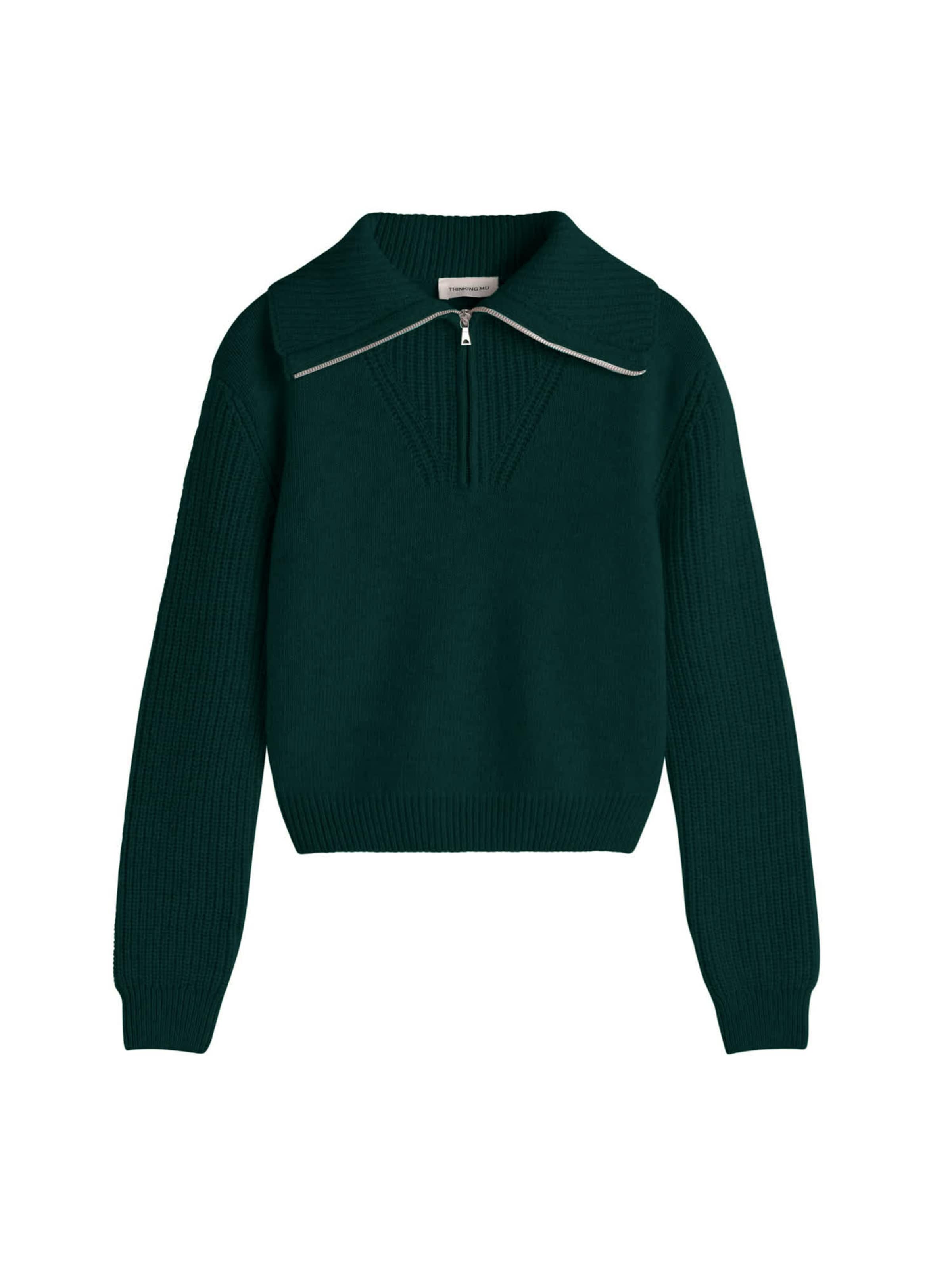 Thinking MU Sweatshirt 'Tanit' in Grün: Vorderseite