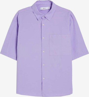 Loosefit Chemise Bershka en violet : devant