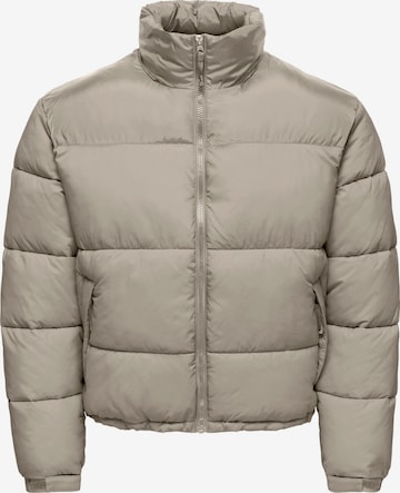 Only & Sons Winter Jacket 'ONSMaverick' in Grey: front
