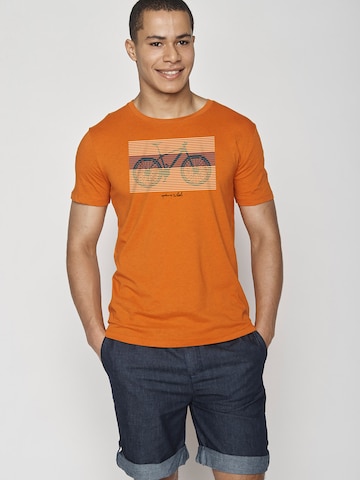 GREENBOMB Shirt 'Bike Urban Cycle' in Oranje: voorkant