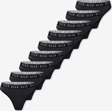 ELLE String ' Logo ' in Zwart: voorkant