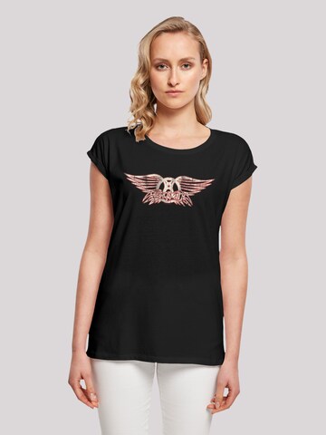 F4NT4STIC Shirt 'Aerosmith' in Zwart: voorkant