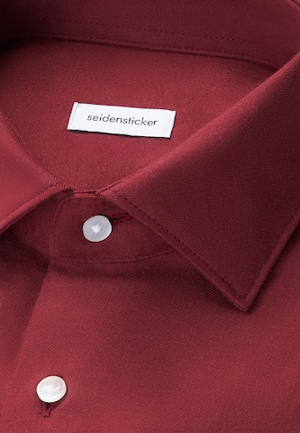 SEIDENSTICKER Regular fit Zakelijk overhemd 'Schwarze Rose' in Rood