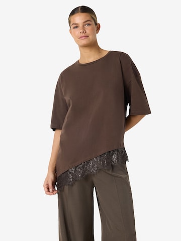 T-shirt Noisy may en marron