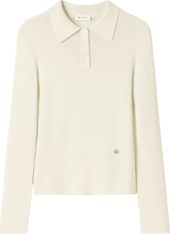 Lilysilk Trui in Wit: voorkant