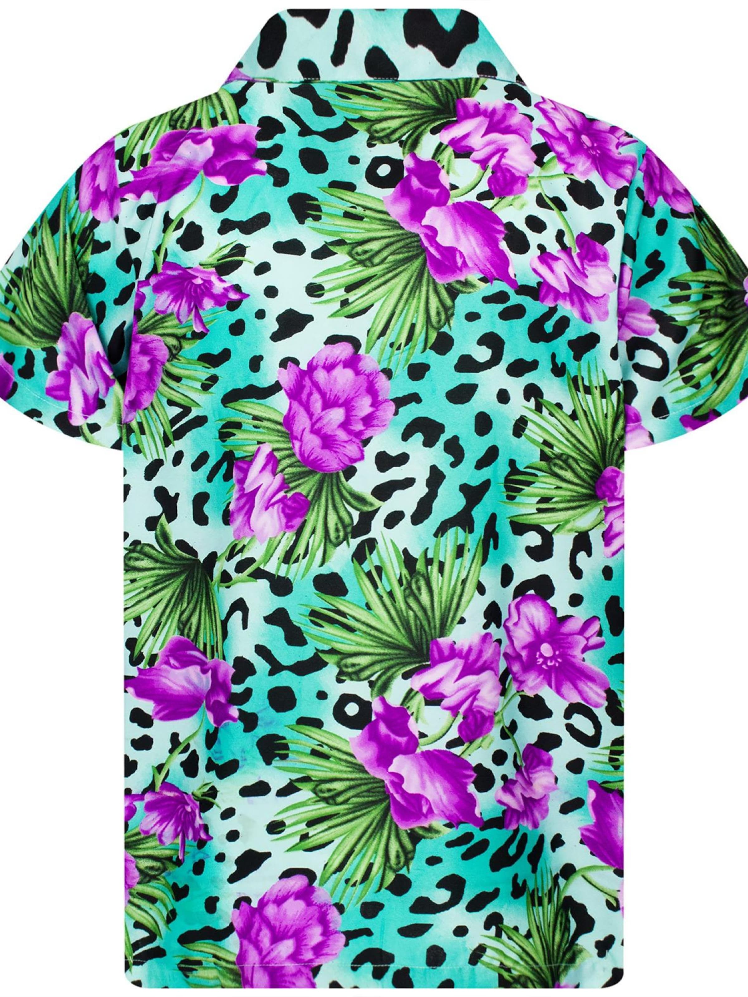Maglietta 'Leopard Flowers' di King Kameha in blu