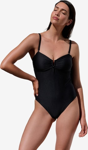 Mint Velvet Bandeau Uimapuku värissä musta: etupuoli