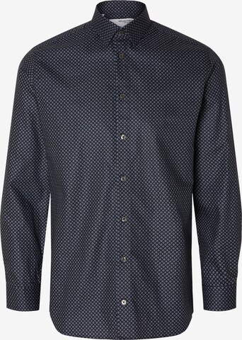 SELECTED HOMME Button Up Shirt 'ETHAN' in Blue: front