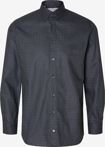 SELECTED HOMME Button Up Shirt 'ETHAN' in Blue: front