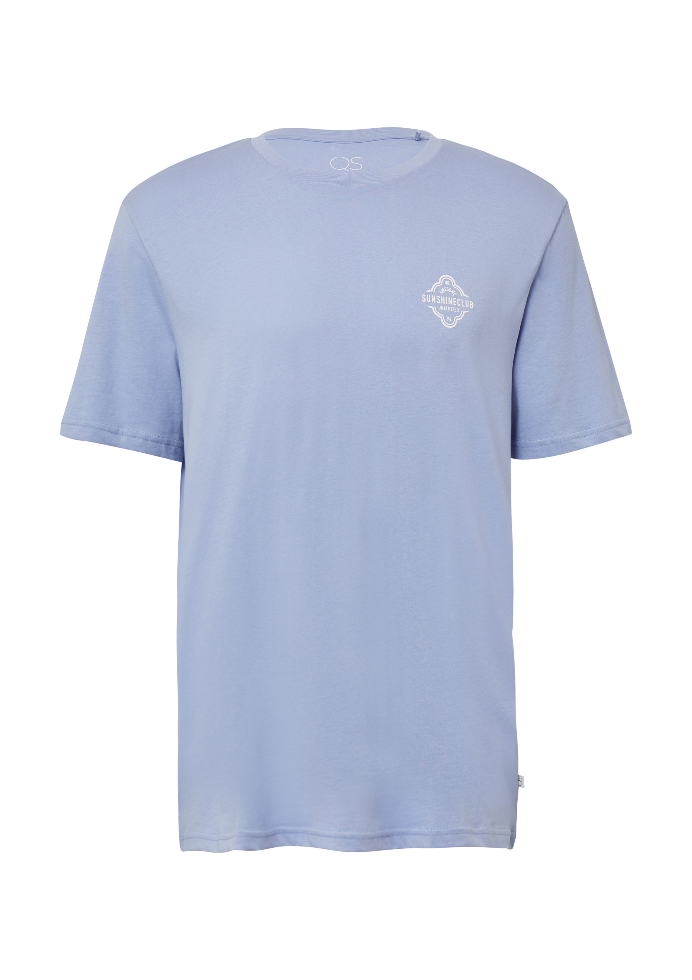 T-Shirt QS en bleu : devant