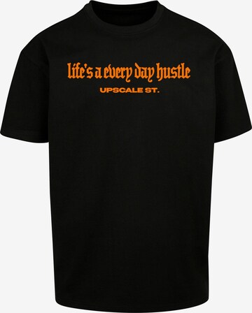 T-Shirt 'Hustle' MT Upscale en noir : devant