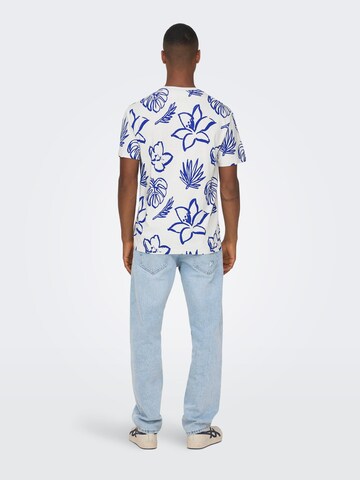 T-Shirt 'ADAM' Only & Sons en blanc