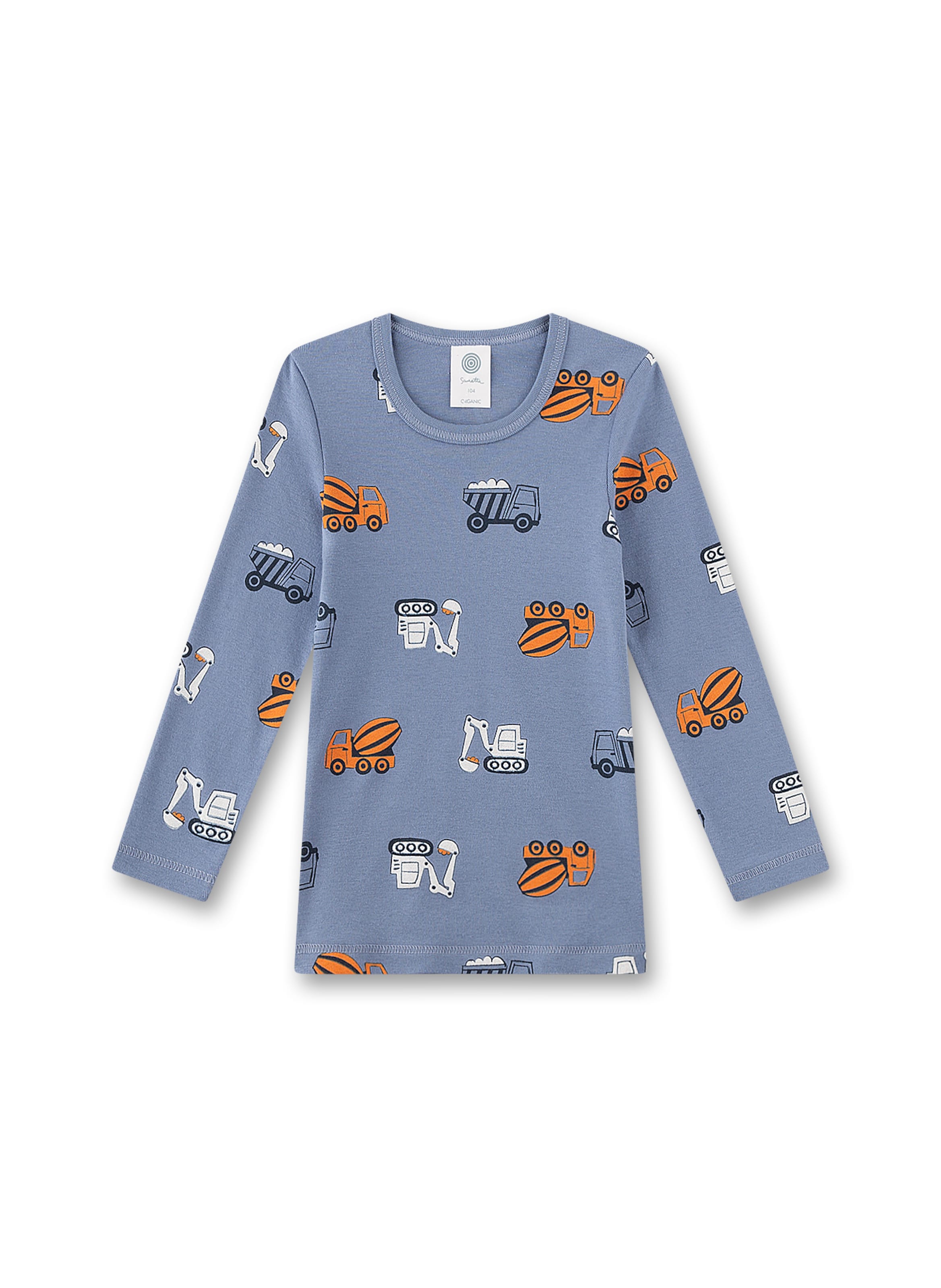 Maglietta intima di Sanetta in blu: frontale