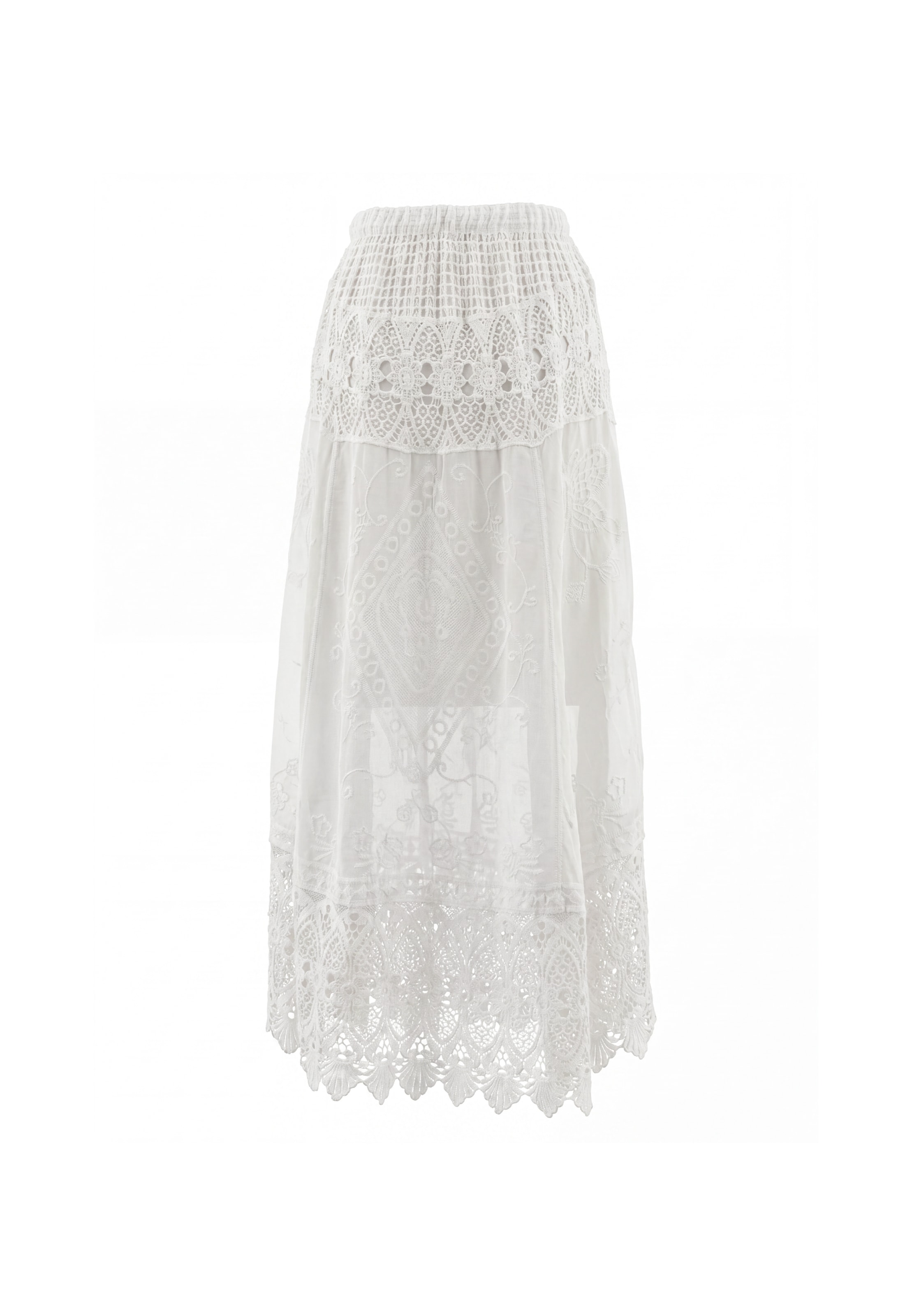 IZIA Jupe 'Boho' en 36 en blanc, Vue avec produit