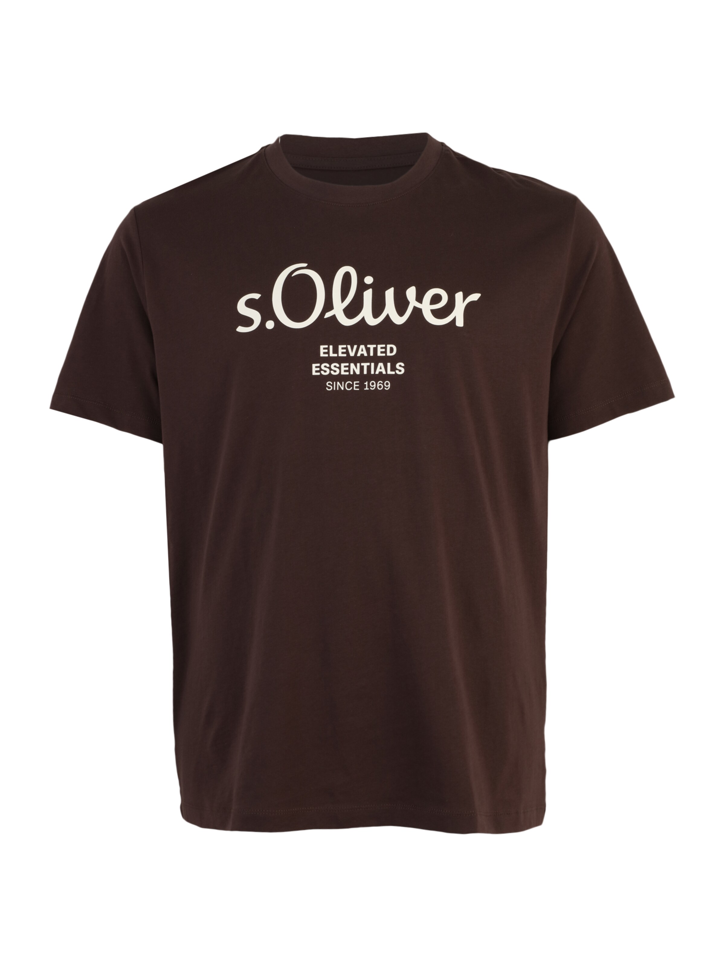 s.Oliver Men Big Sizes Shirt in Brown: front