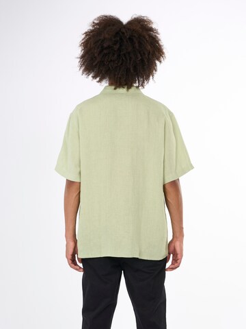 KnowledgeCotton Apparel Comfort fit Button Up Shirt in Green