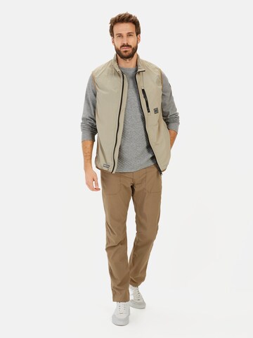 CAMEL ACTIVE Langarmshirt mit Steppmuster in Grau