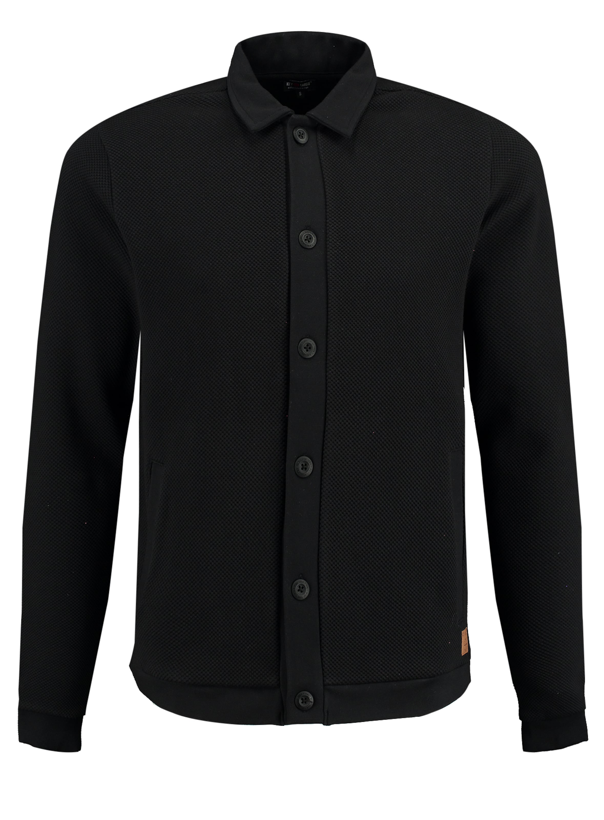 Key Largo Regular fit Ζακέτα φούτερ 'STEVE' σε μαύρο: μπροστά