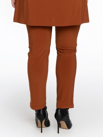 YOEK Slim fit Trousers 'Dolce' in Red