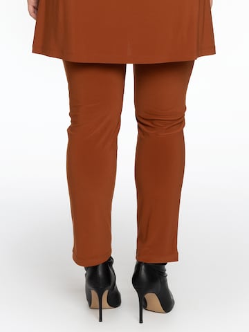 Yoek Slim fit Pants 'Dolce' in Red