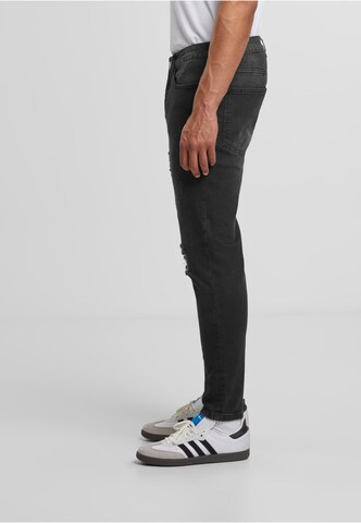 2Y Premium Slimfit Jeans in Schwarz