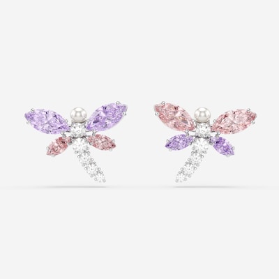 Swarovski Korvakoru värissä lila / vaaleanpunainen / hopea, Tuotenäkymä