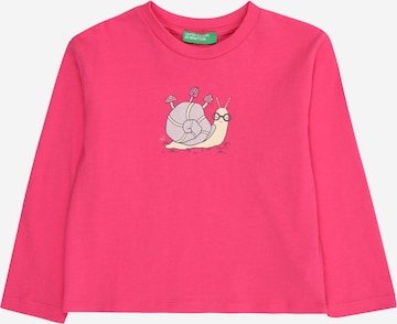 UNITED COLORS OF BENETTON Футболка в Ярко-розовый: спереди