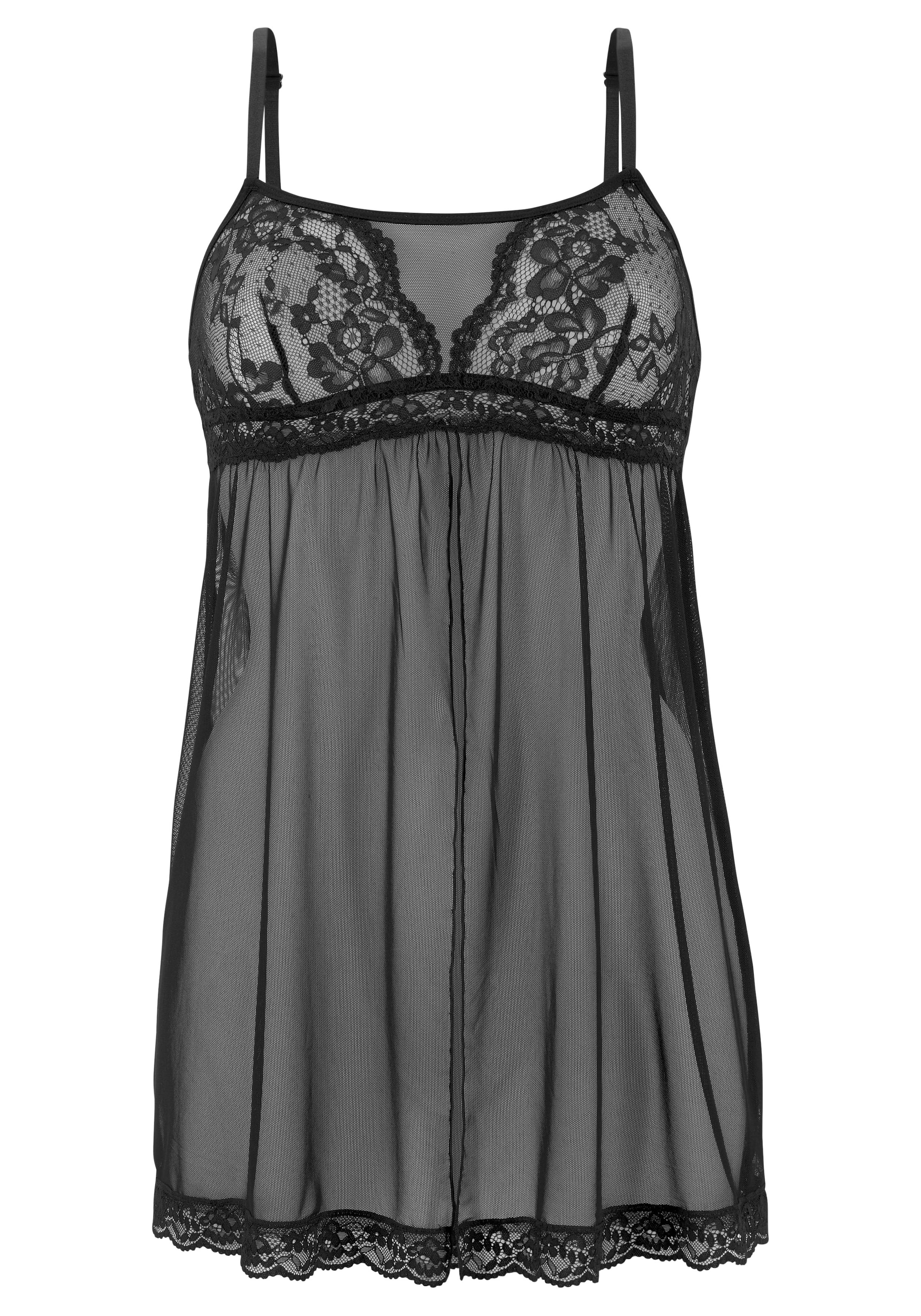 LASCANA Negligee in Black: front