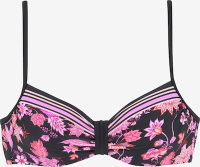 LASCANA Bikinitoppi värissä lila / oranssi / vaaleanpunainen / musta, Tuotenäkymä