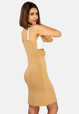 TOOche Cocktail Dress in Beige