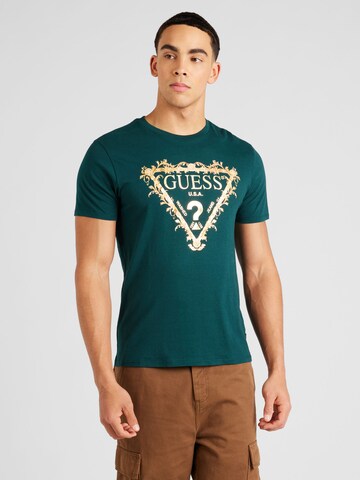 GUESS - Camisa em verde: frente