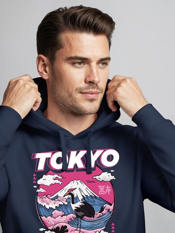 Neverless Sweatshirt 'Tokyo Fuji' in Blue