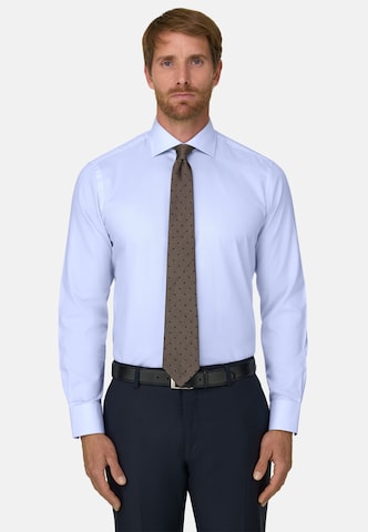 Chemise Boggi Milano en bleu : devant