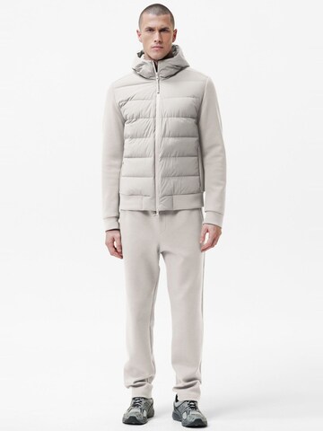 DUNO Winter jacket 'Padded bi-material hooded jacket' in Grey